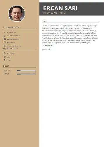 Pratisyen Hekim Cv Örnekleri cv indir